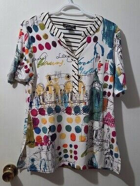 Michael Tyler Colorful Print Short Sleeve Tee